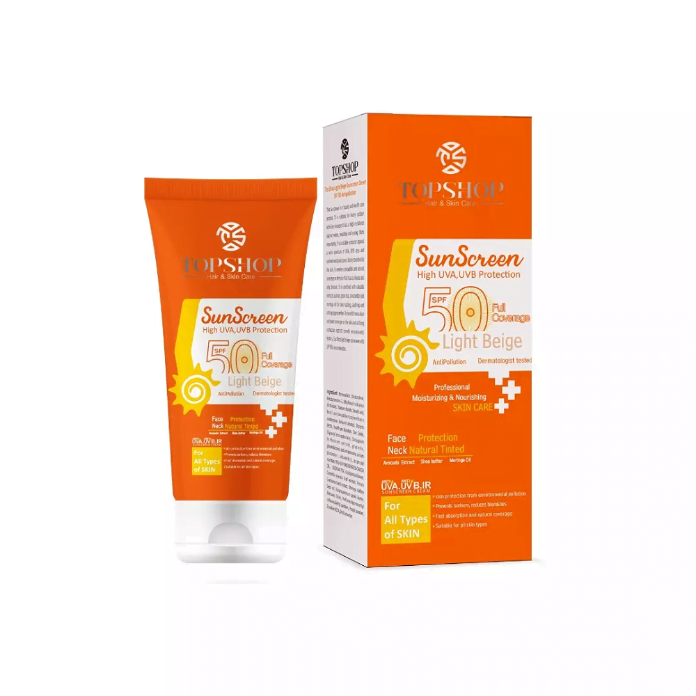 ضد آفتاب رنگی تاپ شاپ SPF50 ضد آفتاب رنگی تاپ شاپ SPF50
