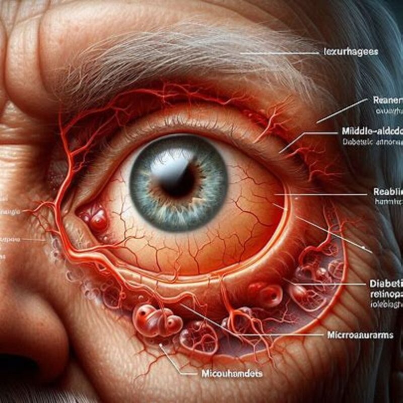 علائم و نشانه های رتینوپاتی دیابتی در افراد میانسال و سالمند