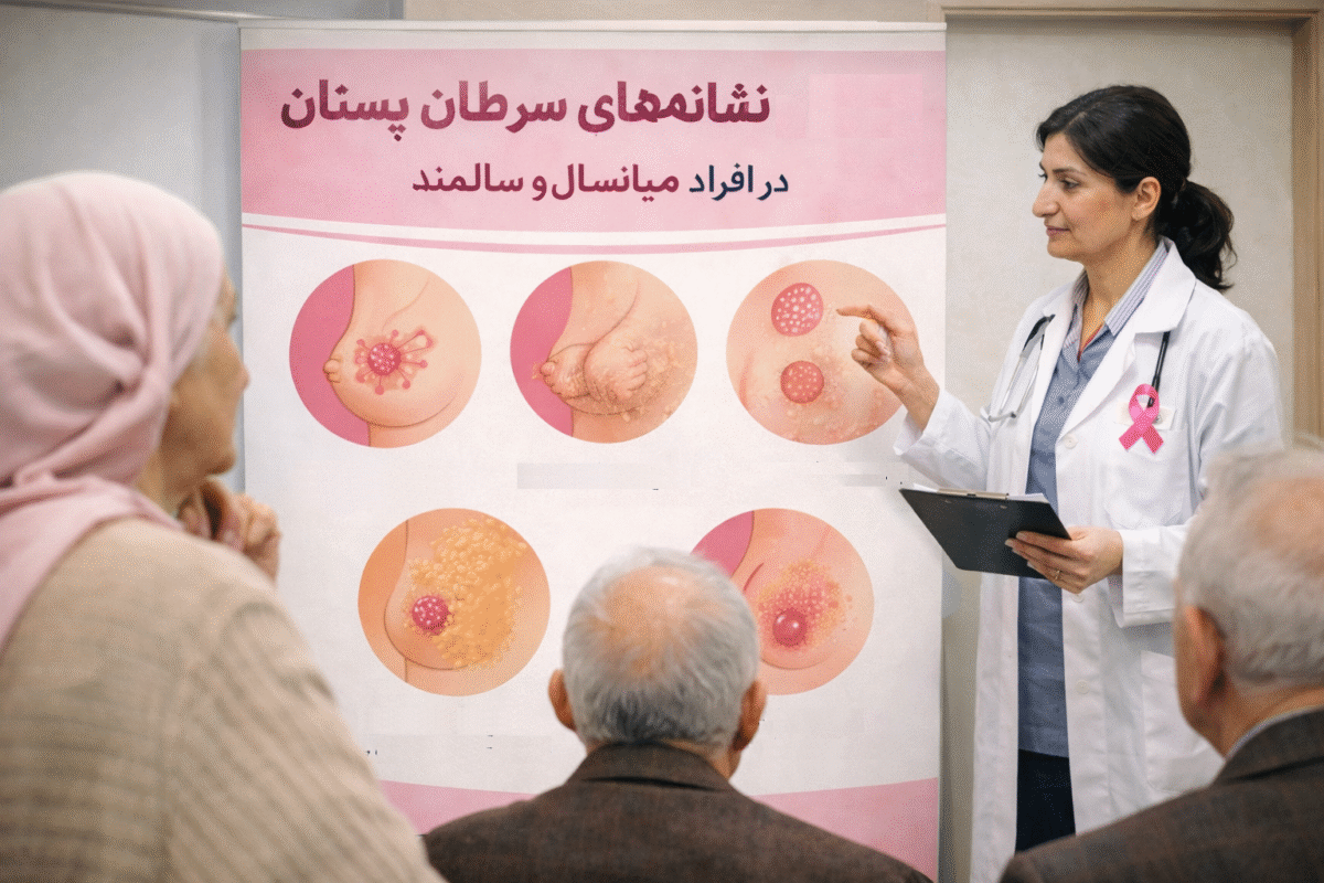 علائم و نشانه های سرطان پستان در افراد میانسال و سالمند