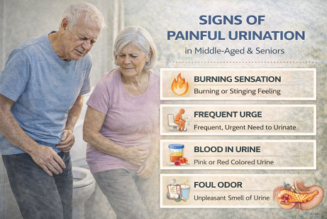 علائم و نشانه های سوزش ادرار در افراد میانسال و سالمند