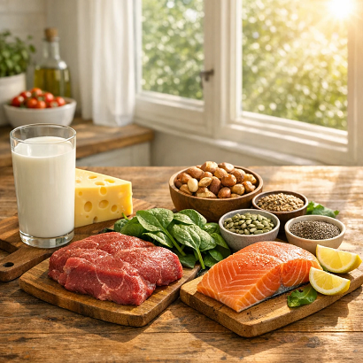 ریزمغذی‌های ضروری برای بلوغ آهن، کلسیم، روی، ویتامین D